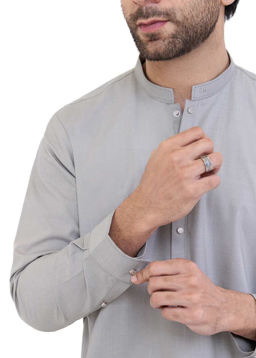 S-Grey-Blended-Shalwar Suit - (MP2PBBW25ADN17) - Image 7