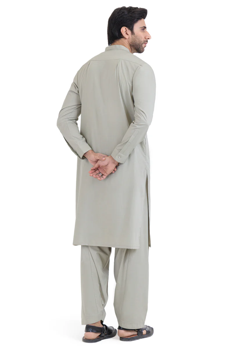 Sage-Blended-Shalwar Suit - (MP2PBBW25ADN18) - Image 2