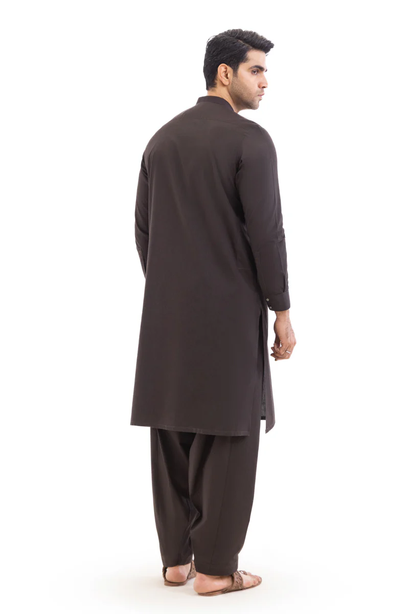 C-Brown-Cotton-Shalwar Suit - (MP2PBBW25ADN19) - Image 2