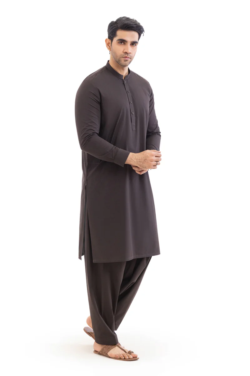 C-Brown-Cotton-Shalwar Suit - (MP2PBBW25ADN19) - Image 5