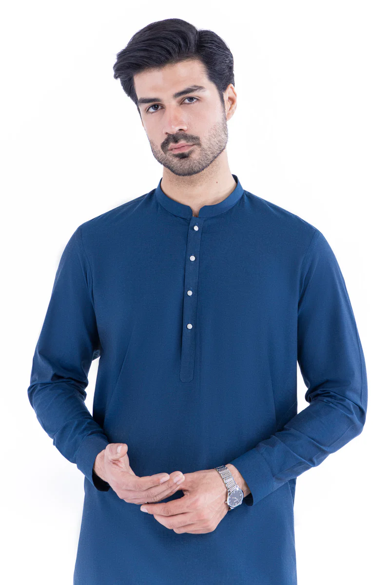 D-Teal-Cotton-Shalwar Suit - (MP2PBBW25ADN20) - Image 6
