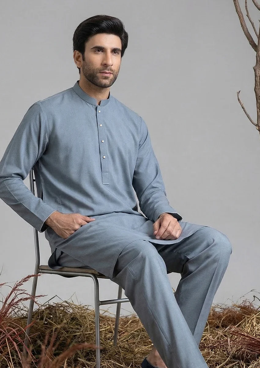 M-Grey-Blended-Kurta Trouser - (MP2PBBW25ADN31) - Image 2