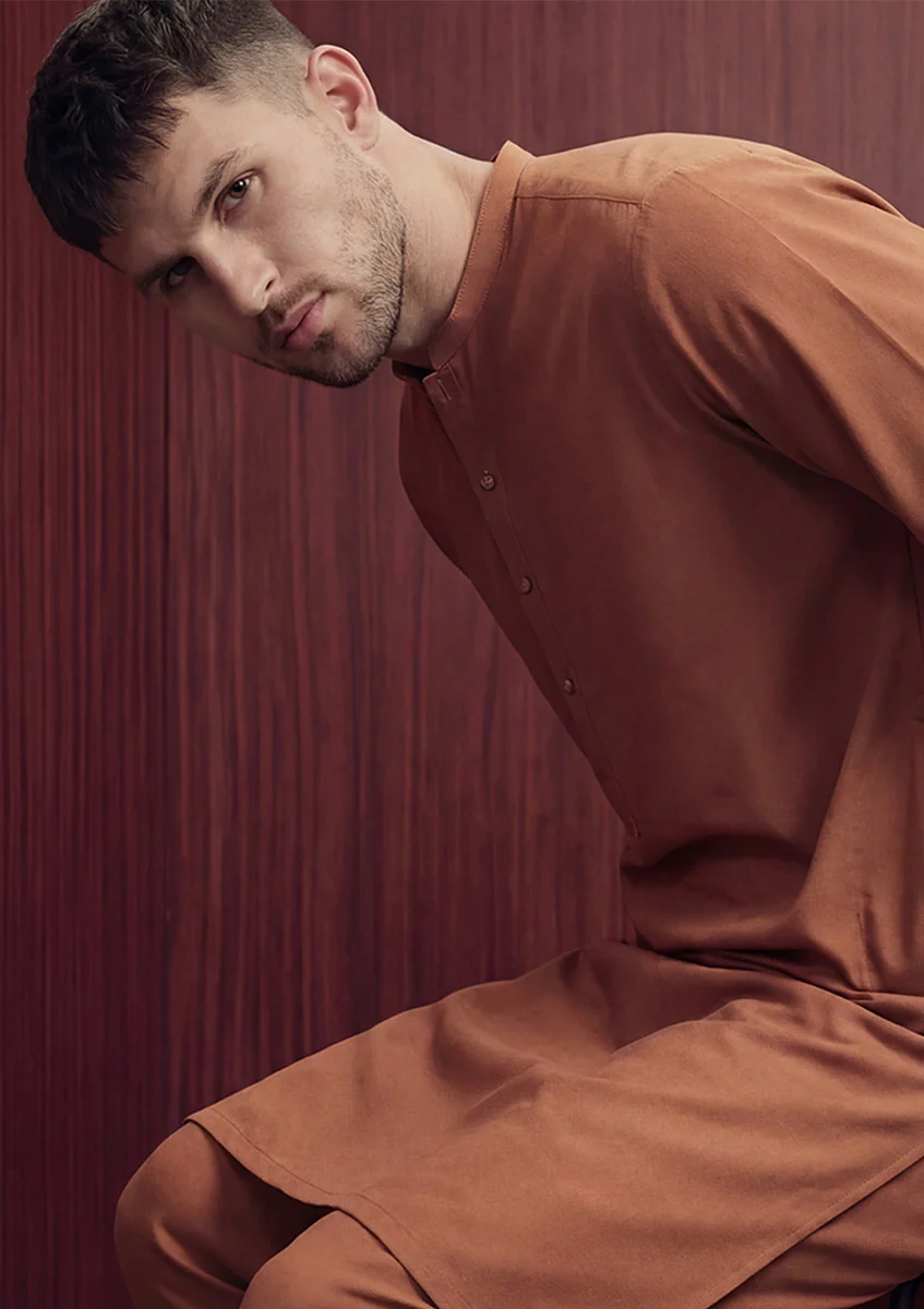 R-Brown-Blended-Kurta Trouser - (MP2PBBW25BM10N16) - Image 5