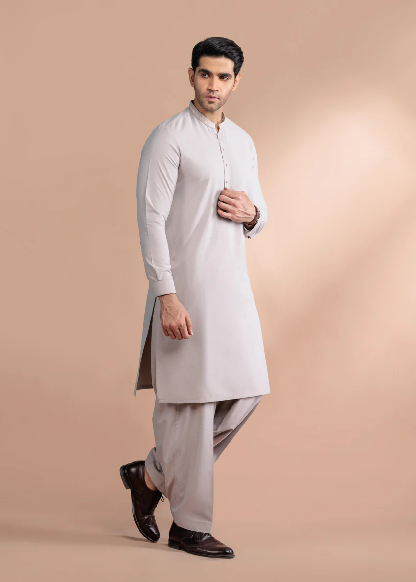 Peach-Blended-Shalwar Suit - (MP2PBBW25BM11D10) - Image 7