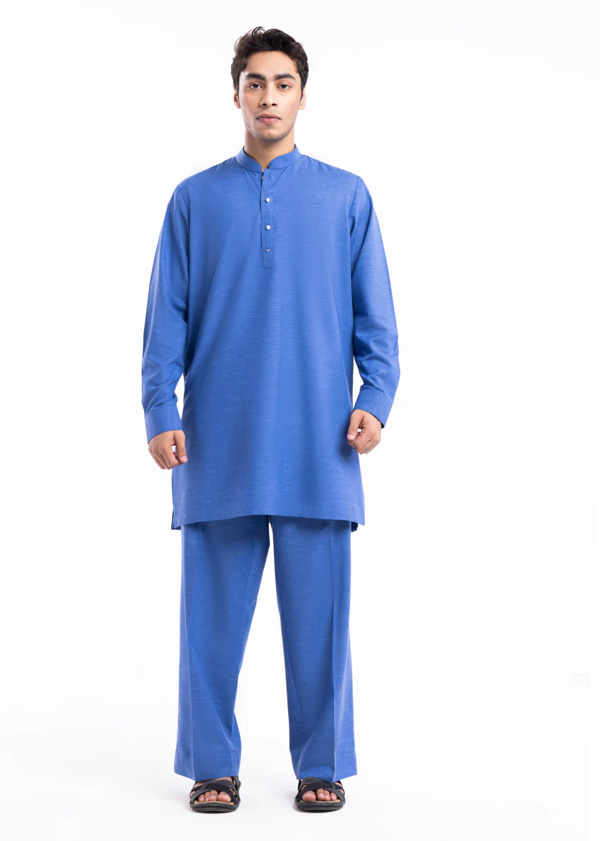 R-Blue-Blended-Kurta Trouser - (MP2PBBW25BM11D15) - Image 3
