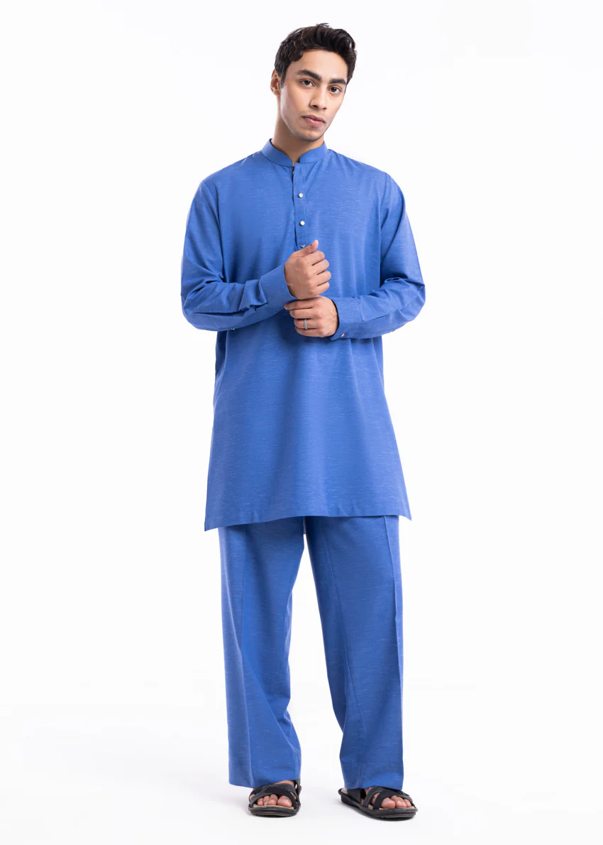 R-Blue-Blended-Kurta Trouser - (MP2PBBW25BM11D15) - Image 5