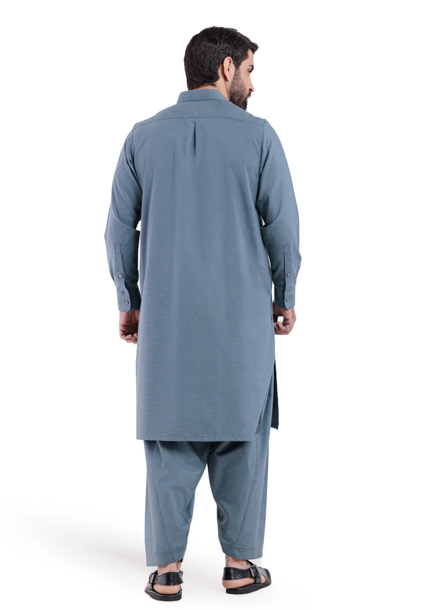 T-Blue-Blended-Shalwar Suit - (MP2PBBW25BM11D8) - Image 4