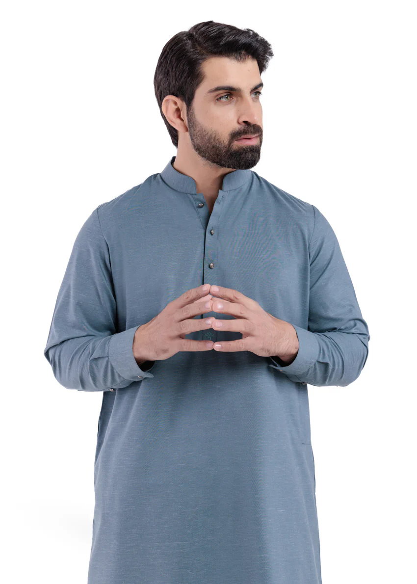 T-Blue-Blended-Shalwar Suit - (MP2PBBW25BM11D8) - Image 7