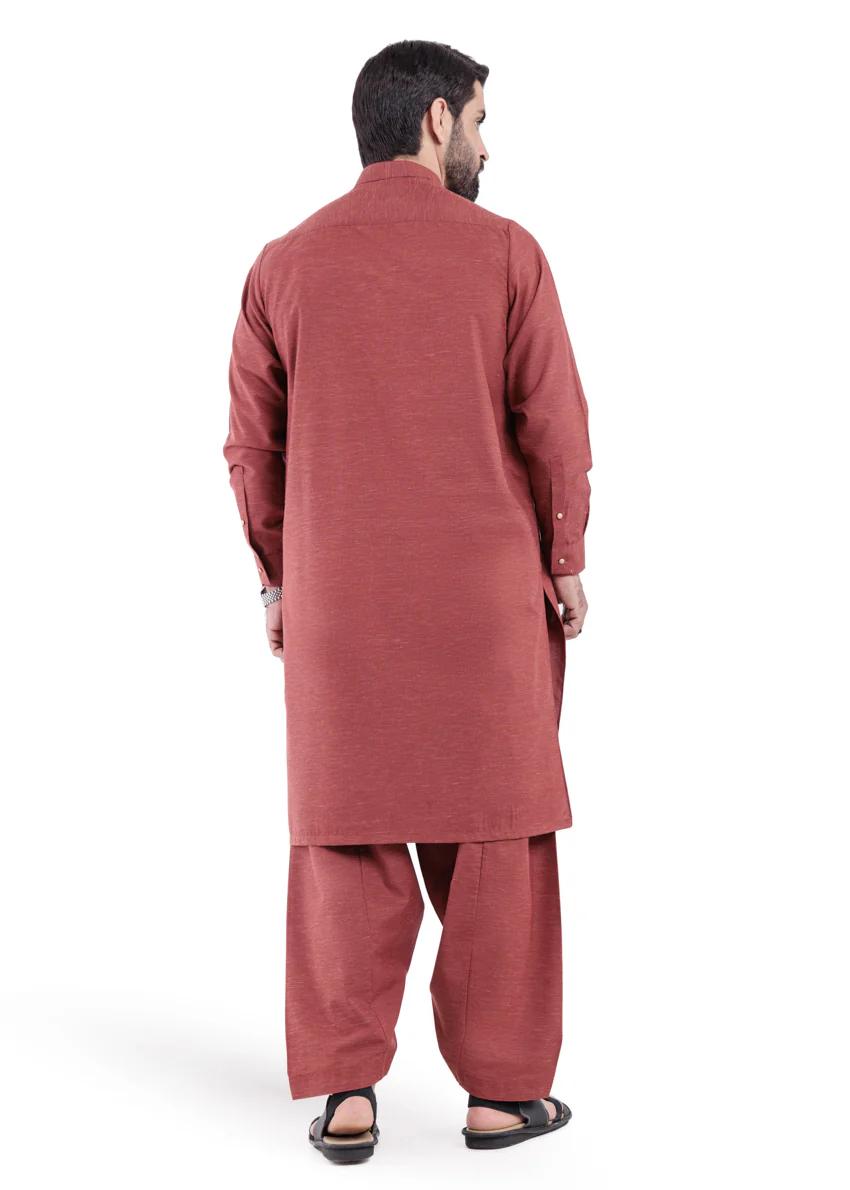 Rust-Blended-Shalwar Suit - (MP2PBBW25BM11D9) - Image 7