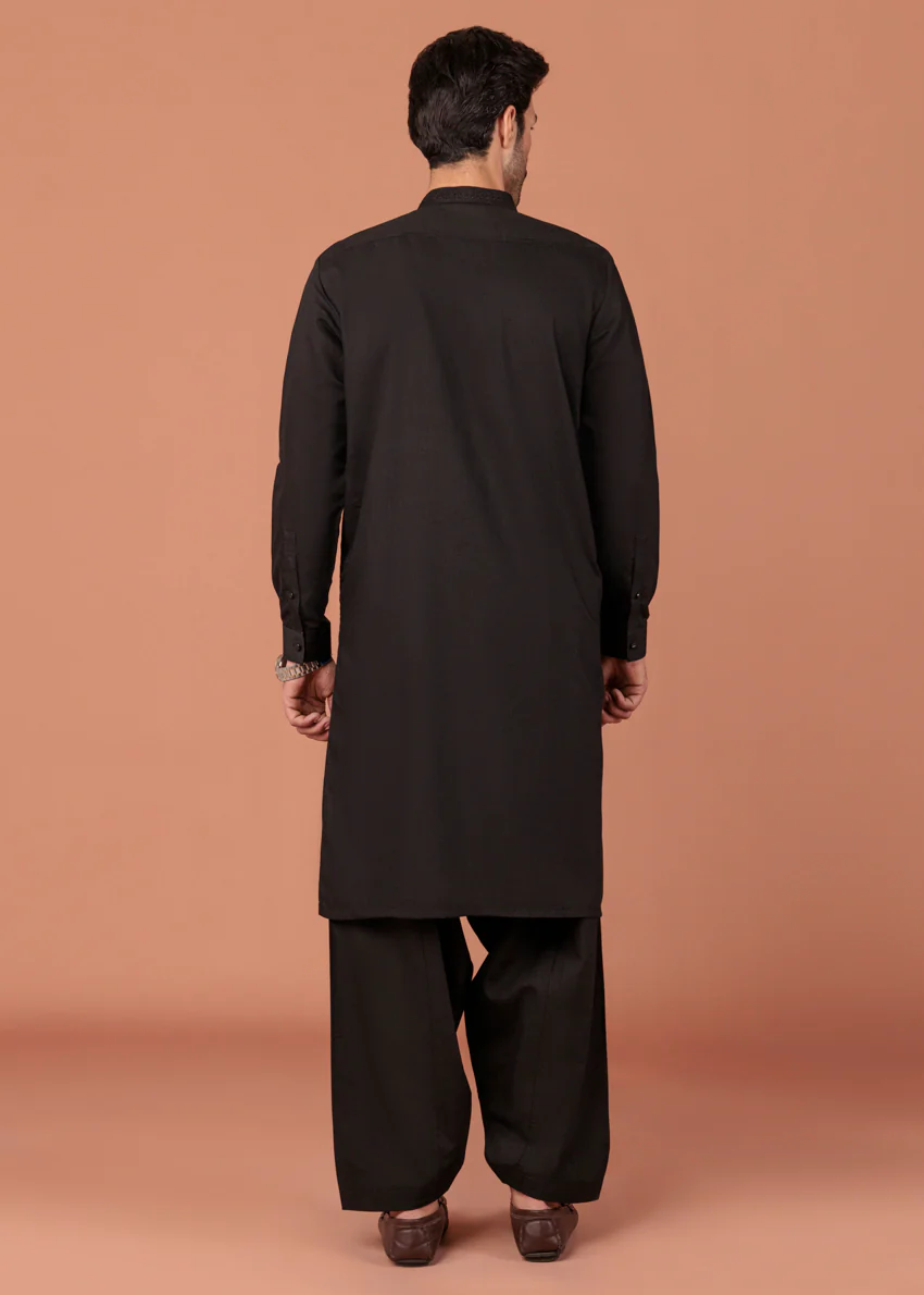 Black-Blended-Shalwar Suit - (MP2PBBW25BM1J8) - Image 2