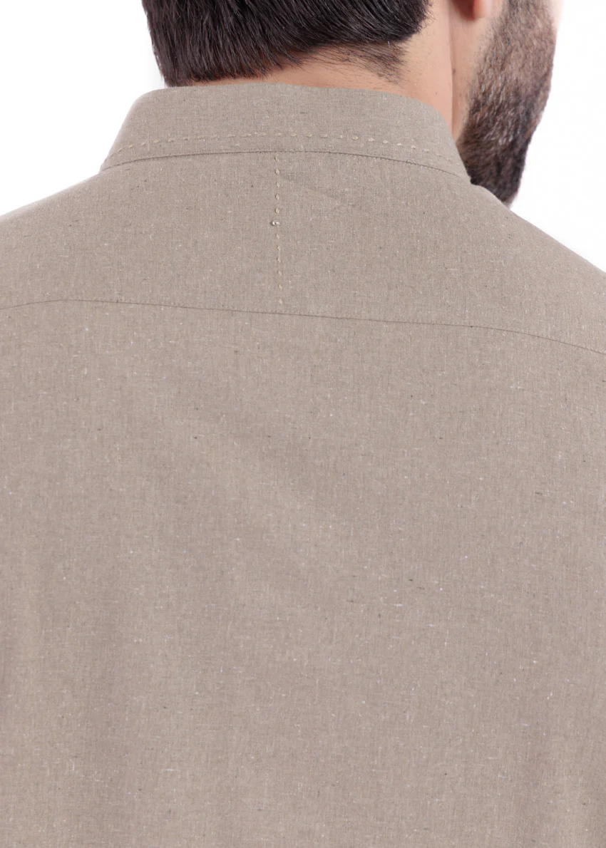 Brown-Blended-Shalwar Suit - (MP2PBBW25BM9O10) - Image 6