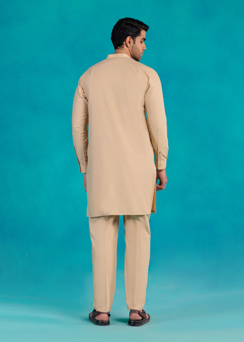 Beige-Blended-Kurta Trouser - (MP2PSBS26BM1F19) - Image 2