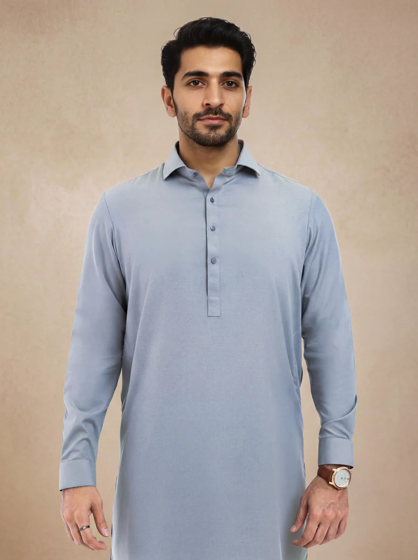 Grey-Blended-Shalwar Suit - (MP2PSBS26BM5J3) - Image 3
