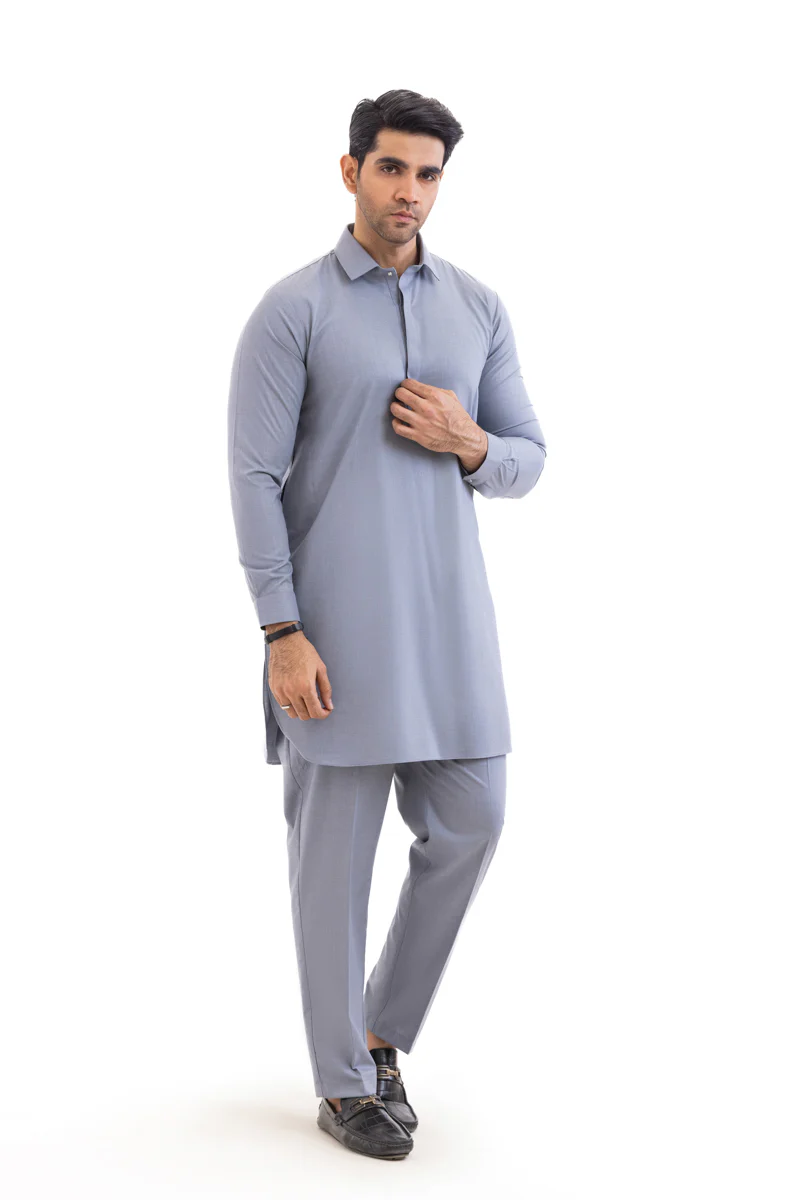 Grey-Blended-Kurta Trouser - (MP2PSBW25ADN25) - Image 4