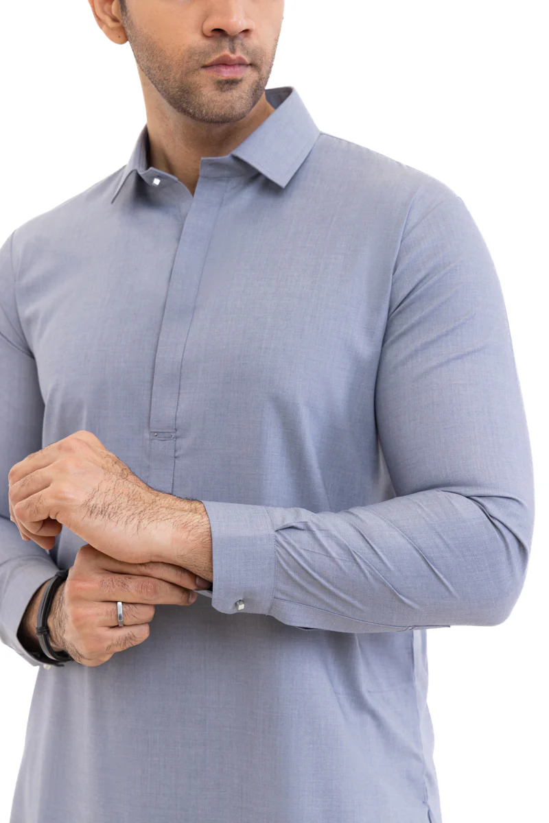 Grey-Blended-Kurta Trouser - (MP2PSBW25ADN25) - Image 6