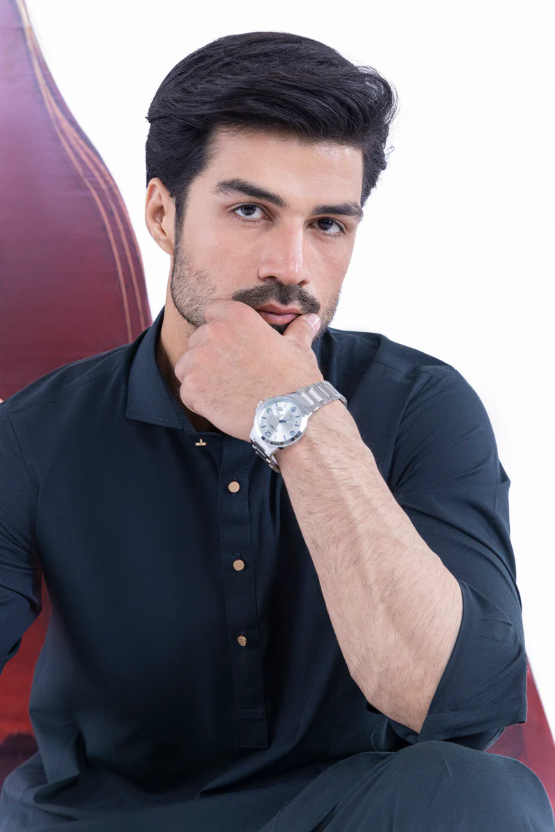 D-Green-Cotton-Kurta Trouser - (MP2PSBW25ADN26) - Image 5