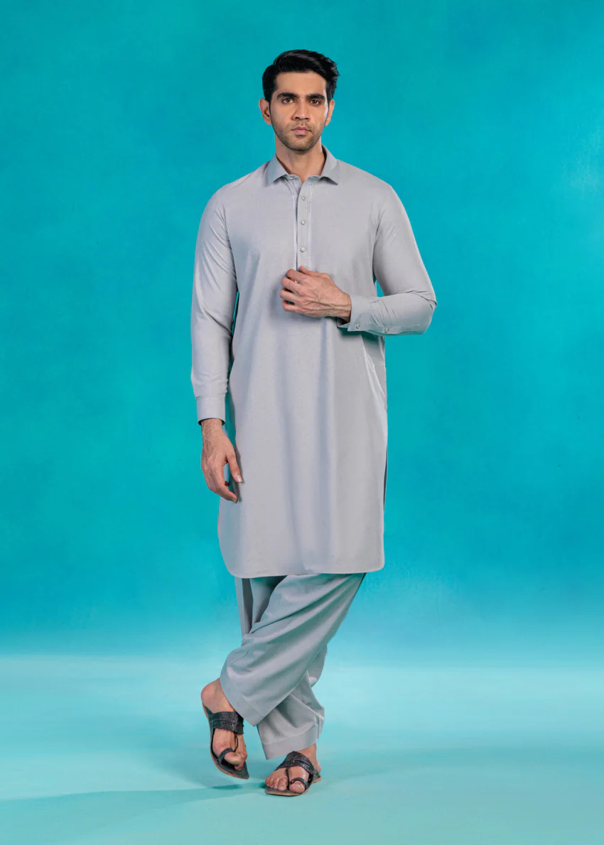 L-Grey-Blended-Shalwar Suit - (MP2PSBW25BM11D7) - Image 5