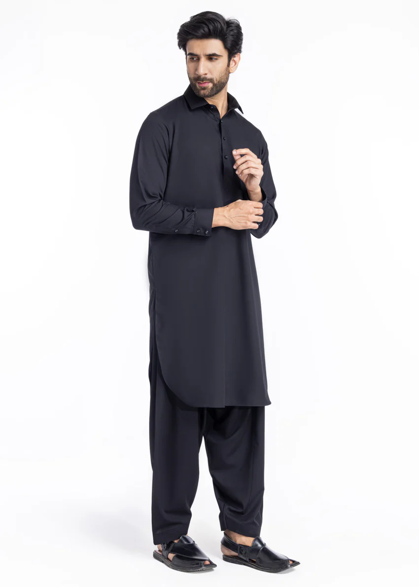 Black-Blended-Shalwar Suit - (MP2PSBW25BM1J3) - Image 8