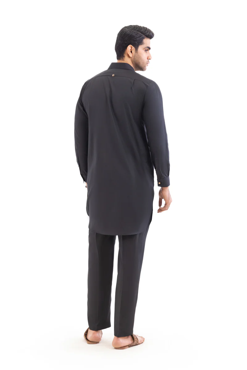 Black-Blended-Kurta Trouser - (MP2PSBW25BM9O13) - Image 2