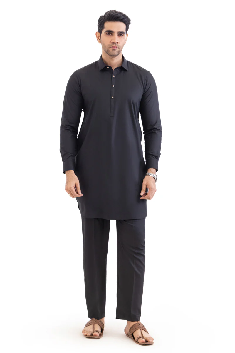 Black-Blended-Kurta Trouser - (MP2PSBW25BM9O13) - Image 3