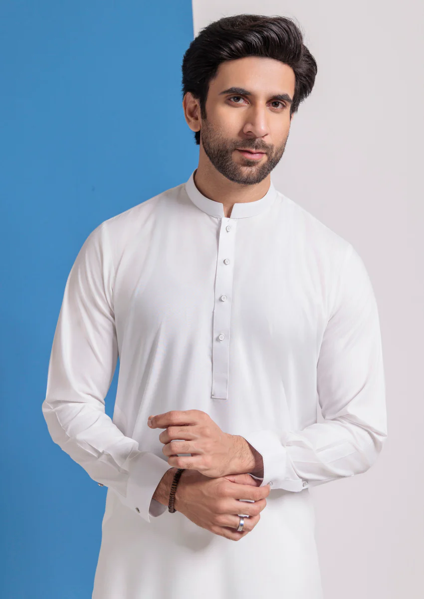 O-White-Blended-Kurta Trouser - (MPS25KPS2038) - Image 3