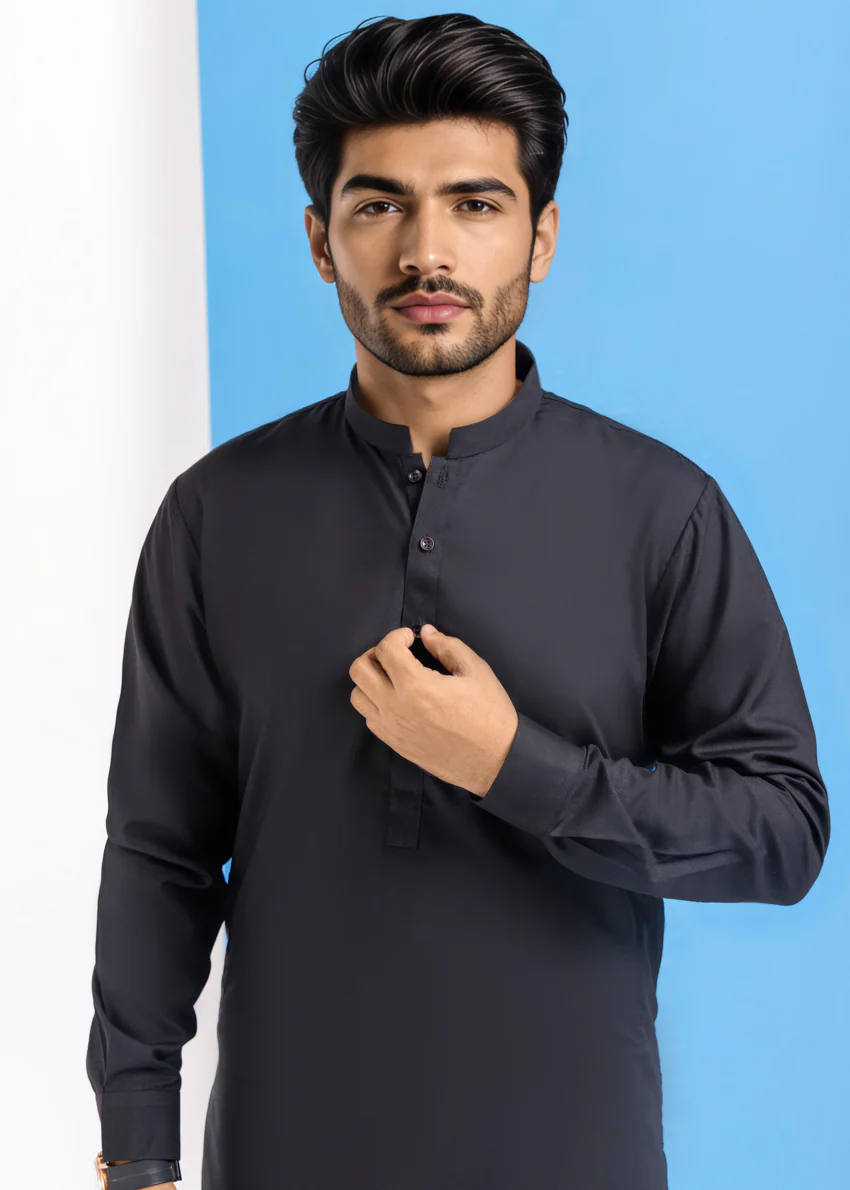Black-Blended-Kurta Trouser - (MPS25KPS2040) - Image 4