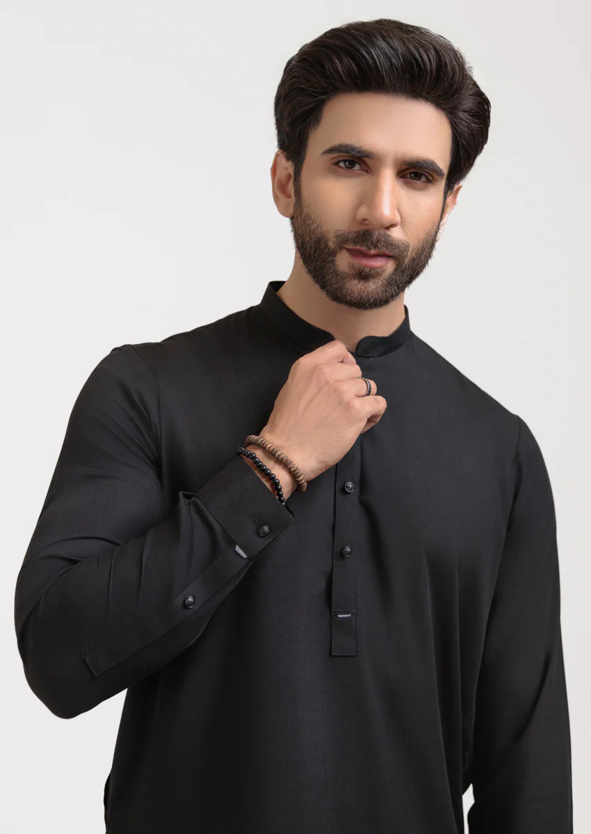 Black-Blended-Kurta Trouser - (MPS25KPS2042) - Image 6