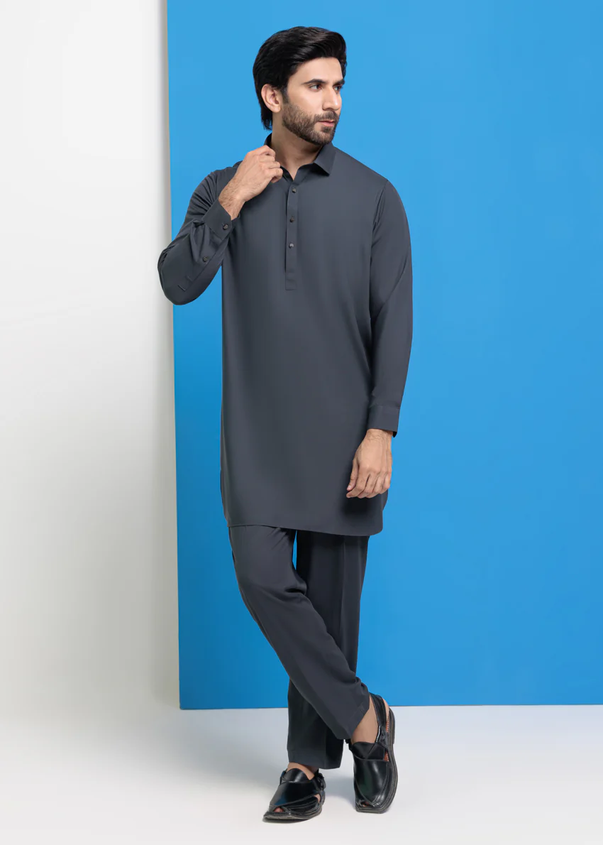 Grey-Blended-Kurta Trouser - (MPS25KPS2043) - Image 4