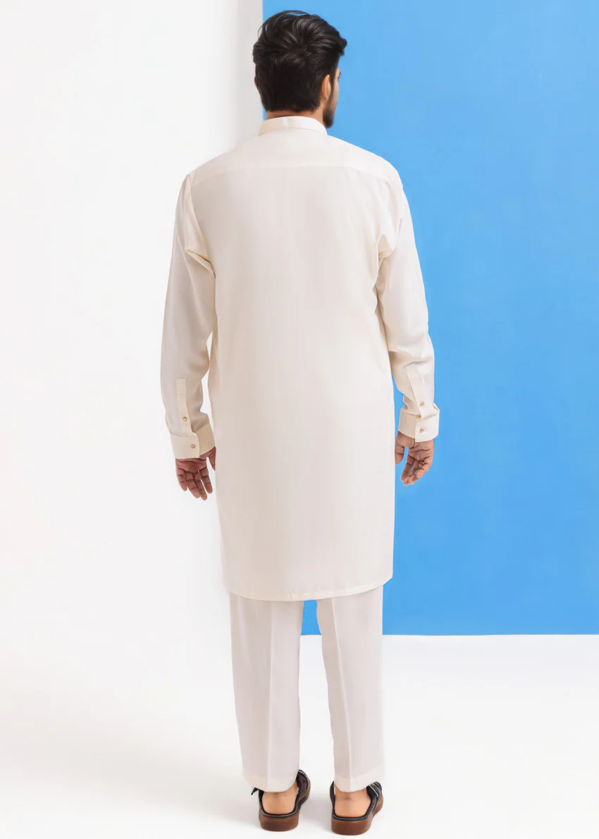 Cream-Blended-Kurta Trouser - (MPS25KPS2045) - Image 2