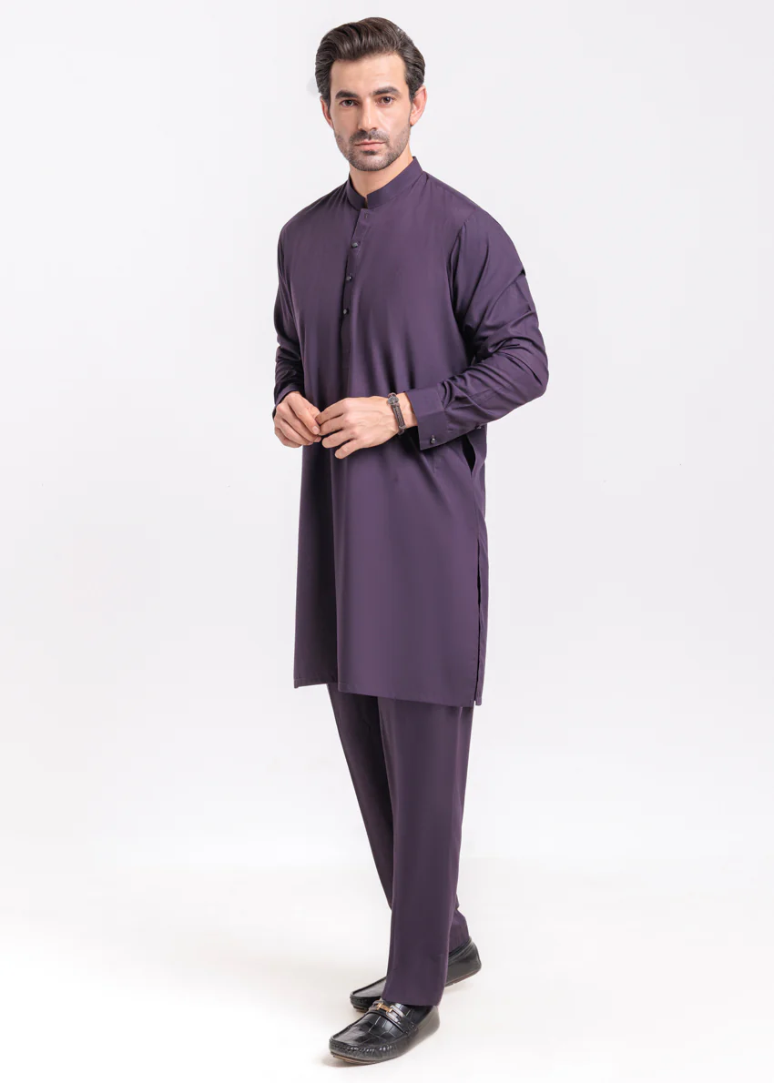 C-Grape-Blended-Kurta Trouser - (MPS25KPS2047)