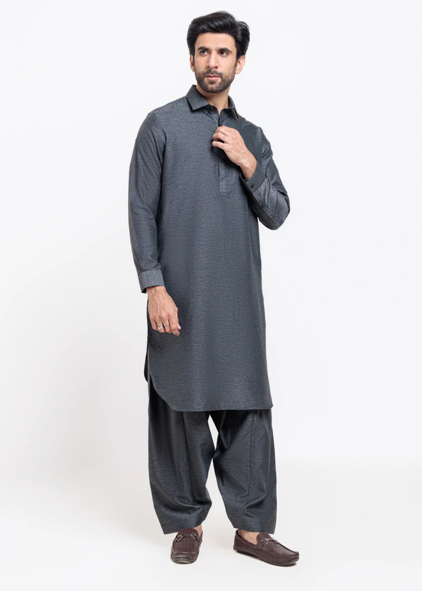 Black-Blended-Shalwar Suit - (MPS25KPS2051) - Image 4