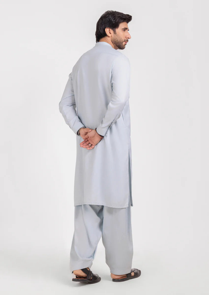 P-Blue-Blended-Kurta Shalwar - (MPS25KSE2063) - Image 2