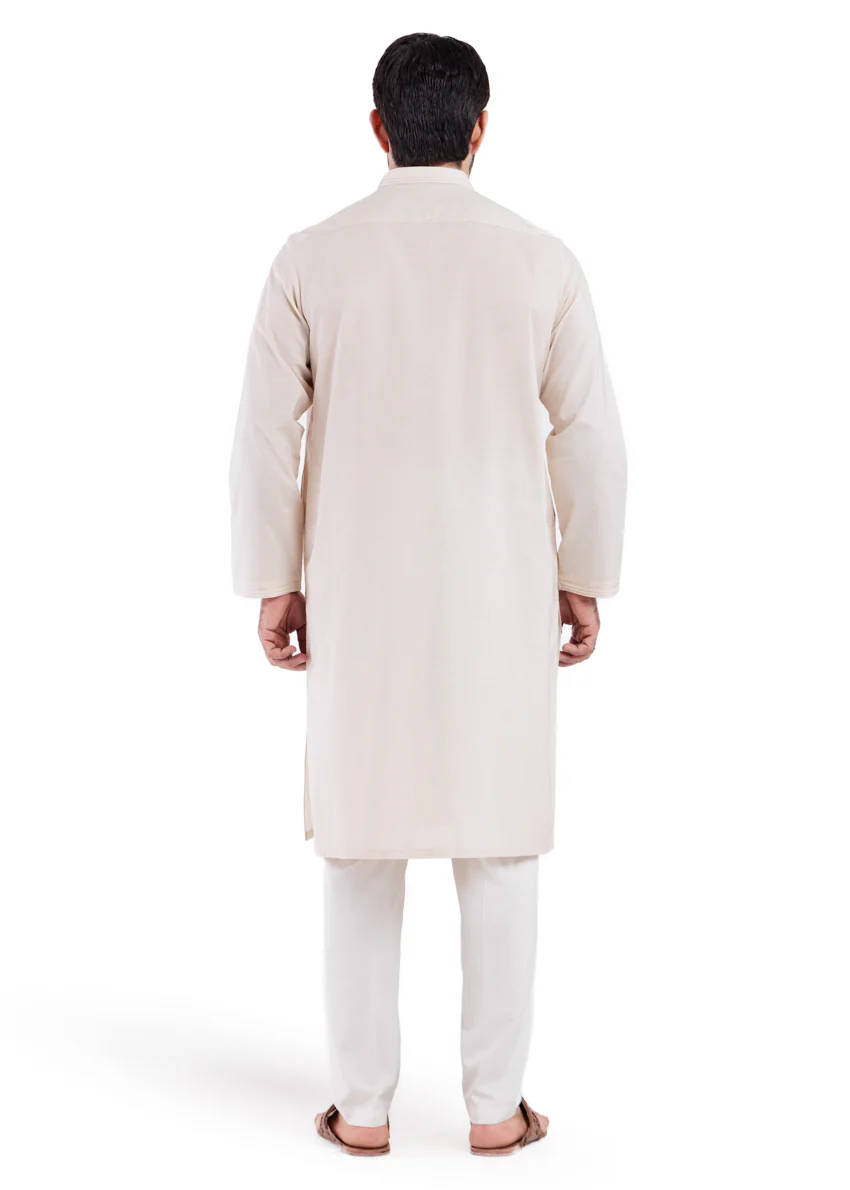 Beige-Dobby-Kurta - (MPS25KUE1103) - Image 3
