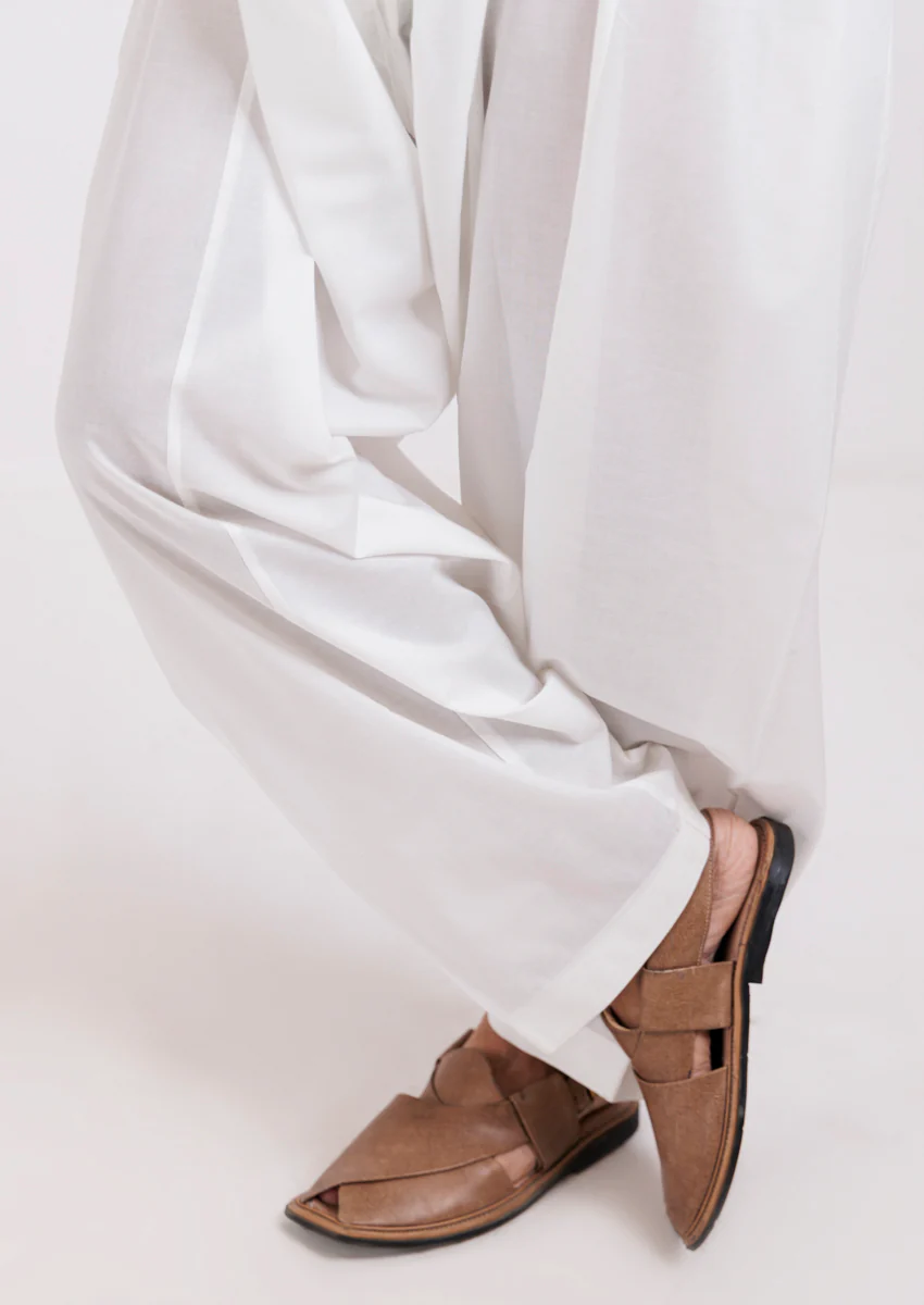 White Cotton Shalwar (MPS25SH1W004) - Image 4