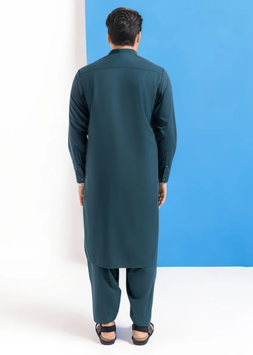 D-Green-Blended-Shalwar Suit - (MPS25SSE2047) - Image 2