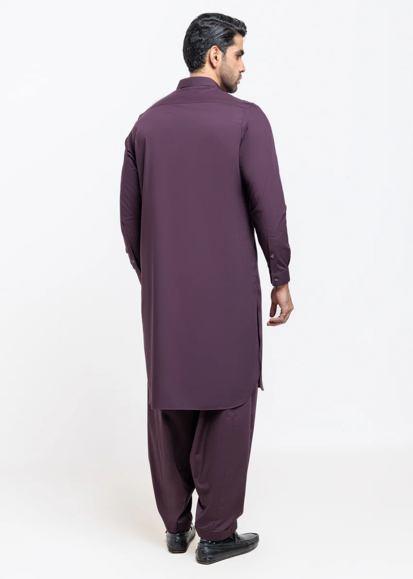 Violet-Blended-Shalwar Suit - (MPS25SSE2048) - Image 2
