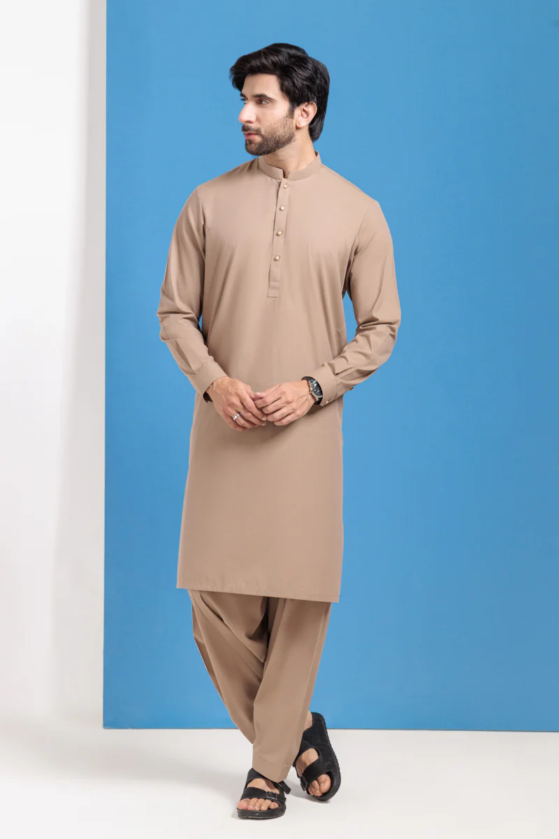 H-Brown-Blended-Shalwar Suit - (MPS25SSS2019) - Image 3
