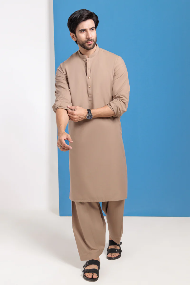 H-Brown-Blended-Shalwar Suit - (MPS25SSS2019) - Image 4