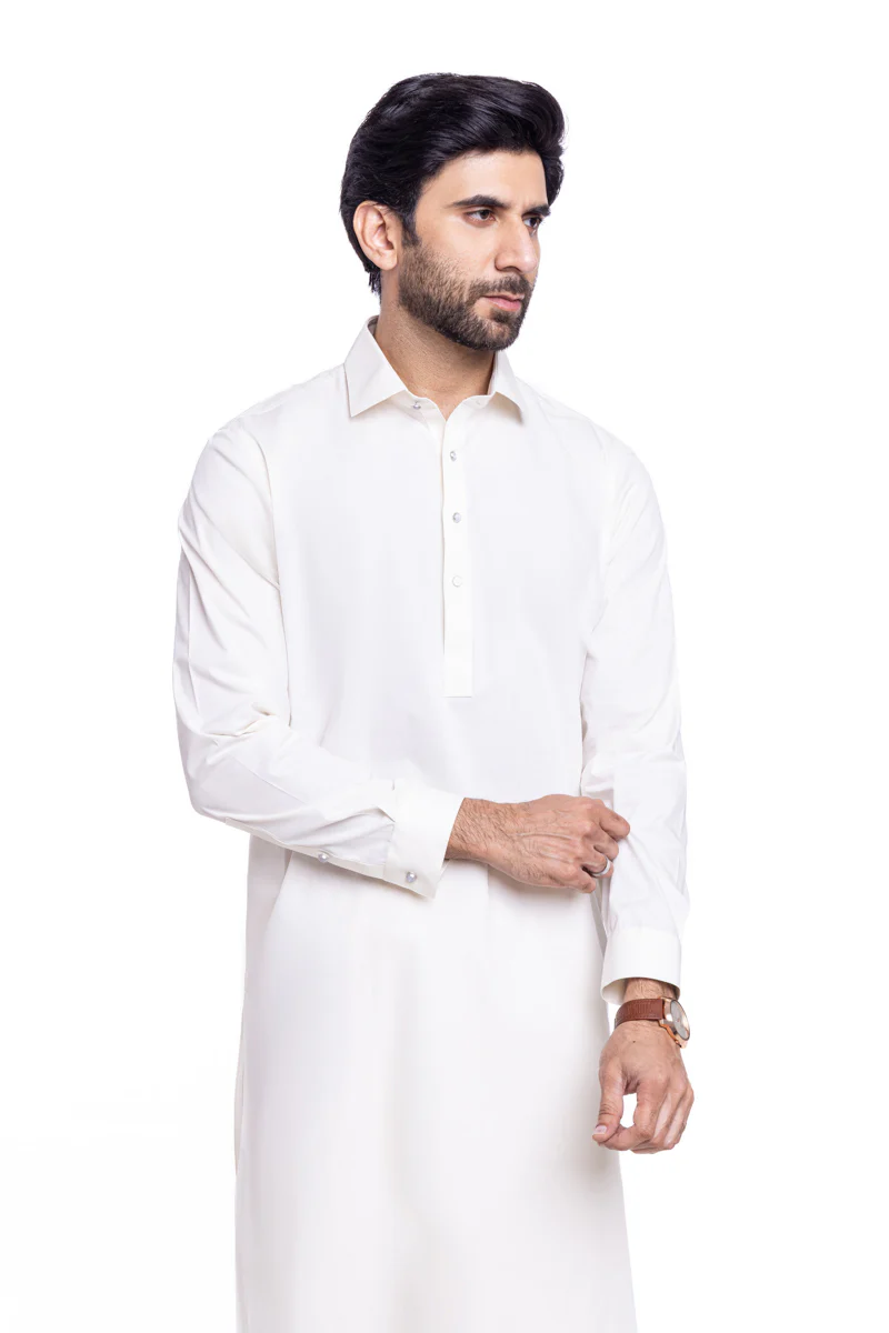 O-White-Cotton-Shalwar Suit - (MPS25SSS2044) - Image 5