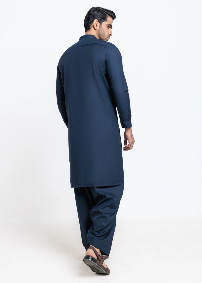 Navy-Blended-Shalwar Suit - (MPS25SSS2060) - Image 2