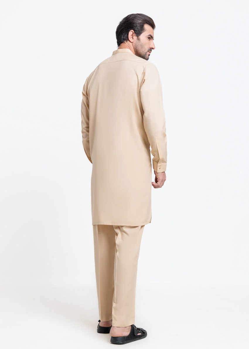Beige-Blended-Kurta Trouser - (MPS25SSS2078) - Image 2