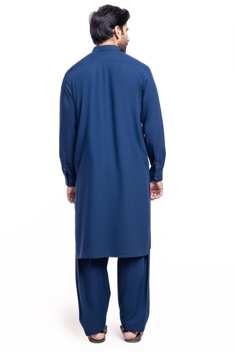 N-Blue-Blended-Shalwar Suit - (MPS25SSS2084) - Image 2