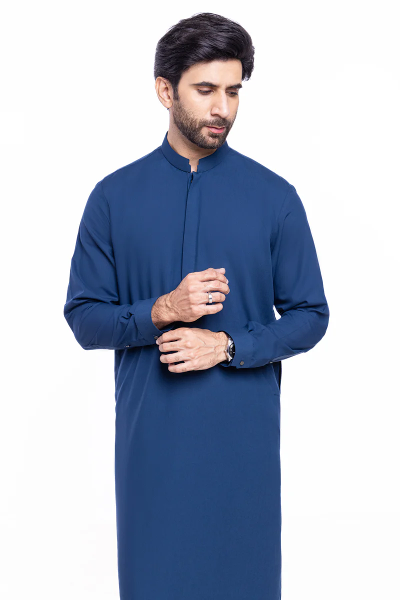 N-Blue-Blended-Shalwar Suit - (MPS25SSS2084) - Image 5