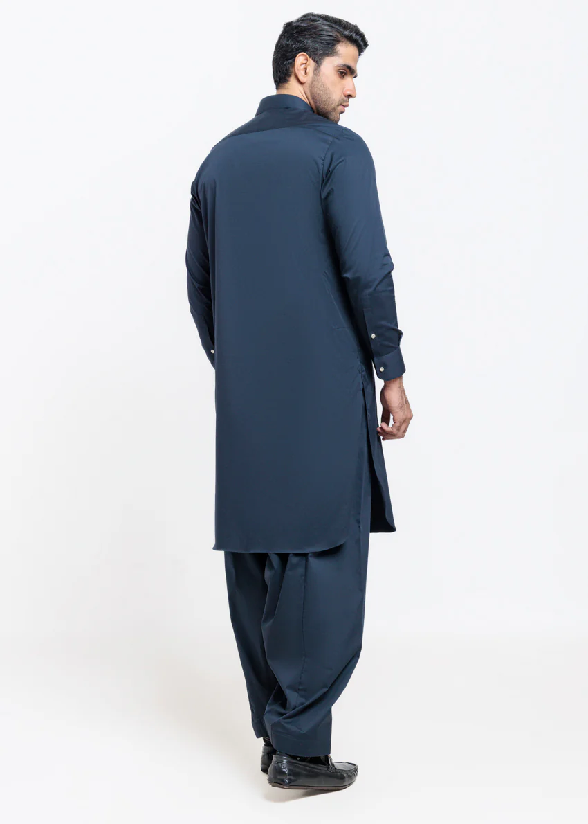 Navy-Blended-Shalwar Suit - (MPS25SSS2086) - Image 2