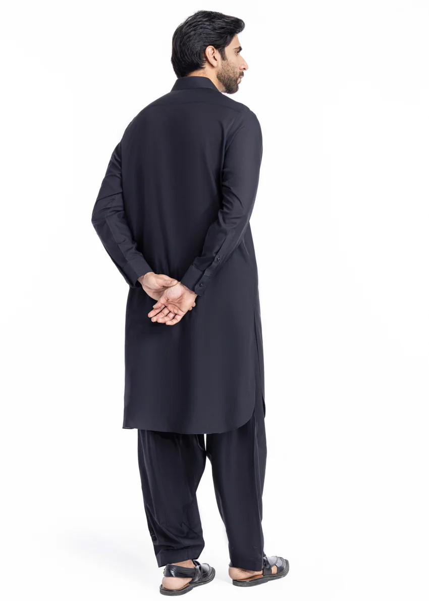 Black-Blended-Shalwar Suit - (MPS25SSS2087) - Image 2
