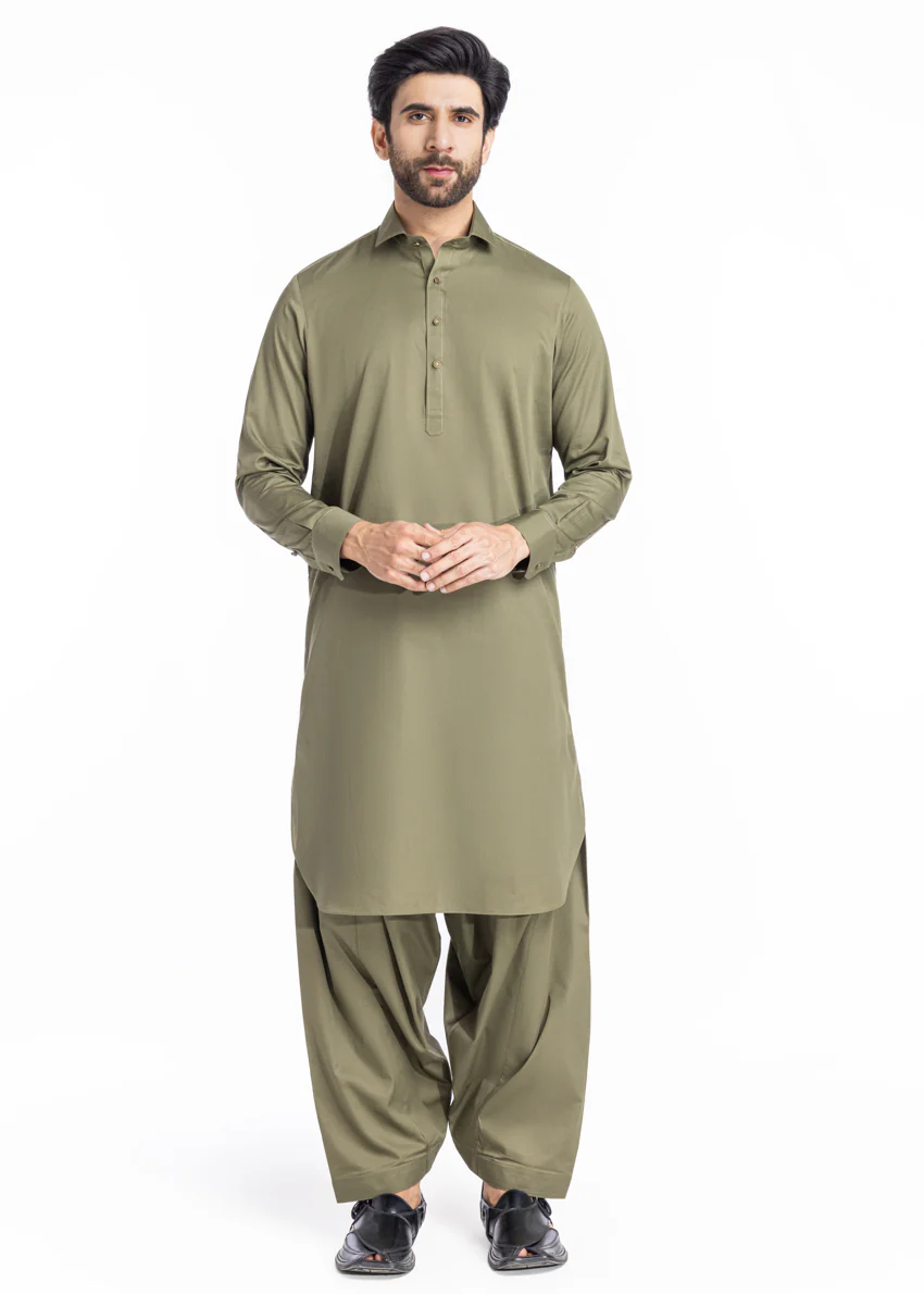 Green-Blended-Shalwar Suit - (MPS25SSS2088)