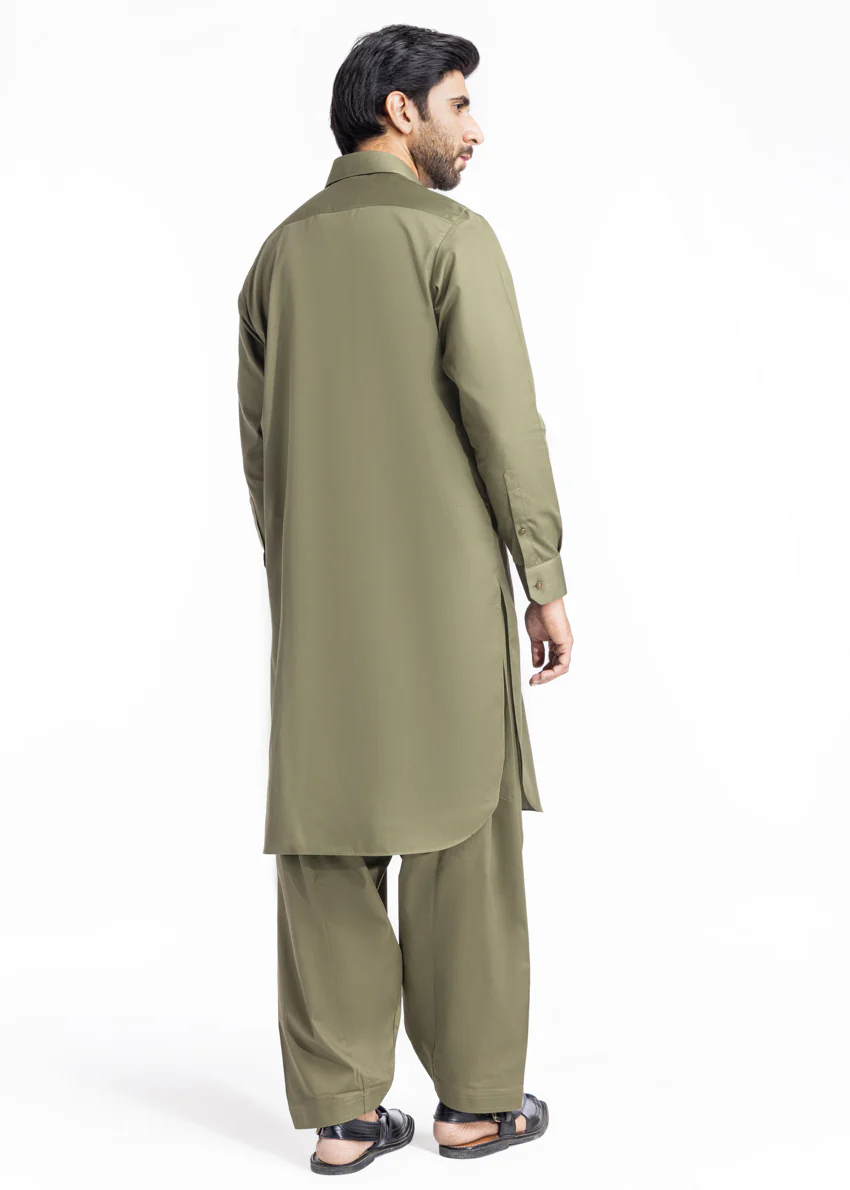 Green-Blended-Shalwar Suit - (MPS25SSS2088) - Image 2
