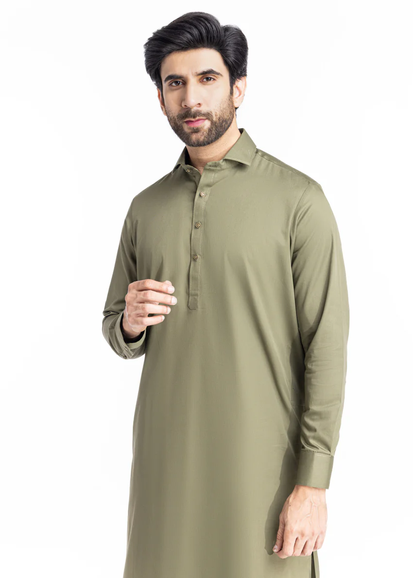 Green-Blended-Shalwar Suit - (MPS25SSS2088) - Image 5