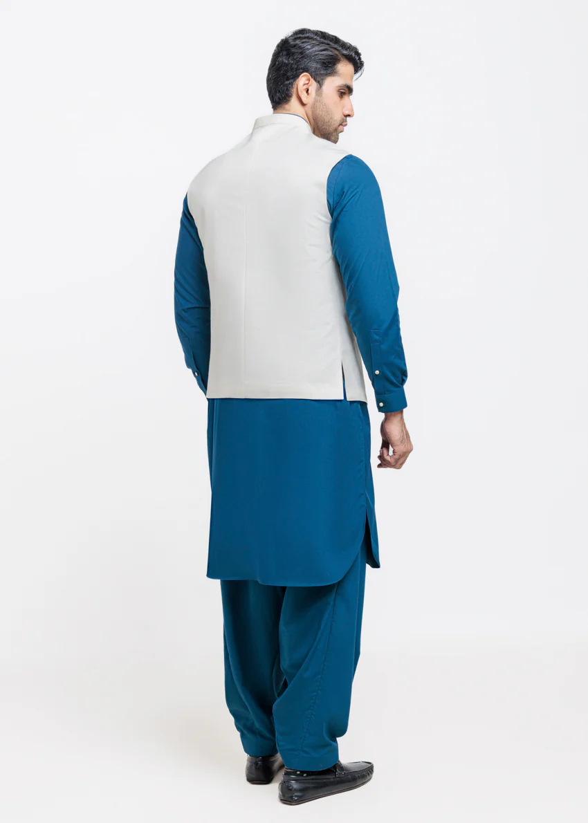 Cream-Blended-Waist Coat - (MPS25WCS1011) - Image 2