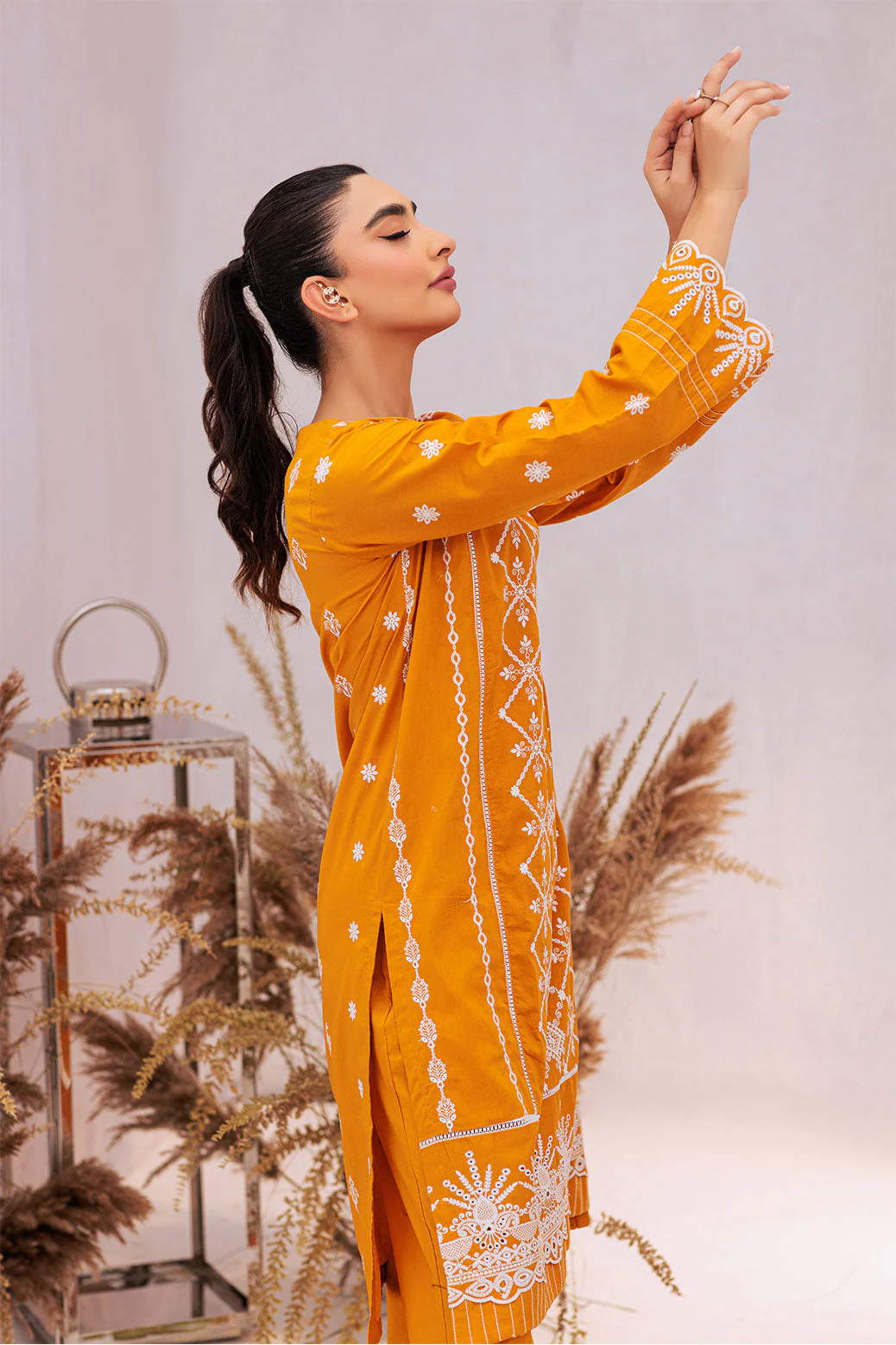 MUSTARD-CAMBRIC-2 PIECE (BSHS232P04) - Image 2
